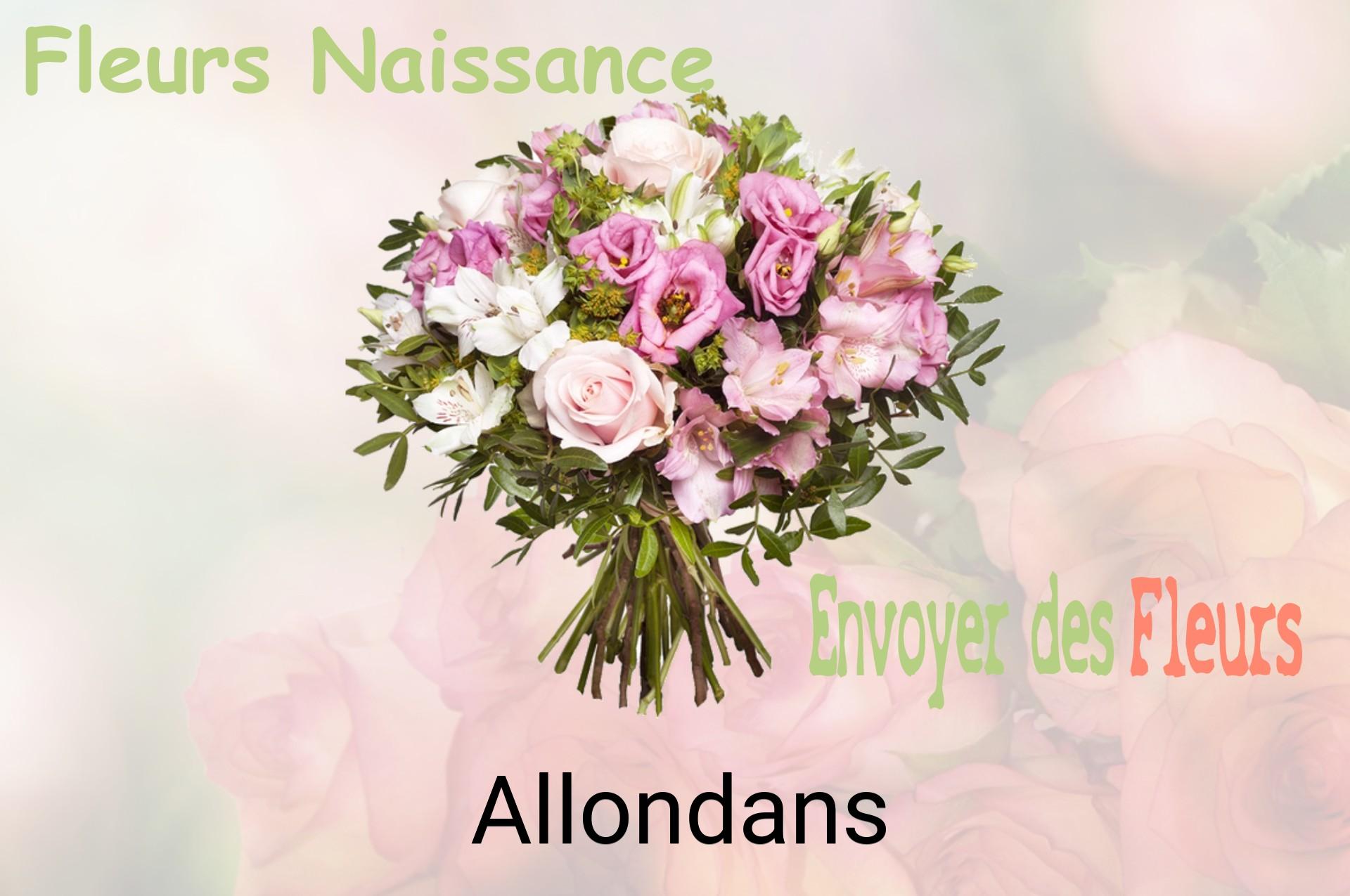 Bouquet de fleurs de naissance livré à Allondans